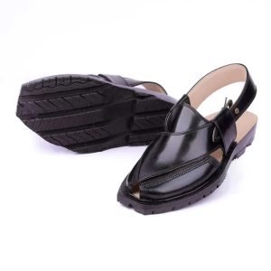 Jet Black Quetta Norozi Chappal - Image 3