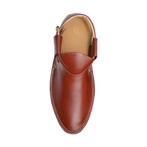 Double Sole Jeans StyleBrown Leather Chappal - Image 2