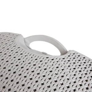 Multipurpose Woven Plastic Picnic Basket with Lid & Handles - Image 4