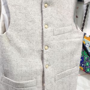 Pure Chitrali Woolen Waskot for Men – Handcrafted Winter Waistcoat - Image 3